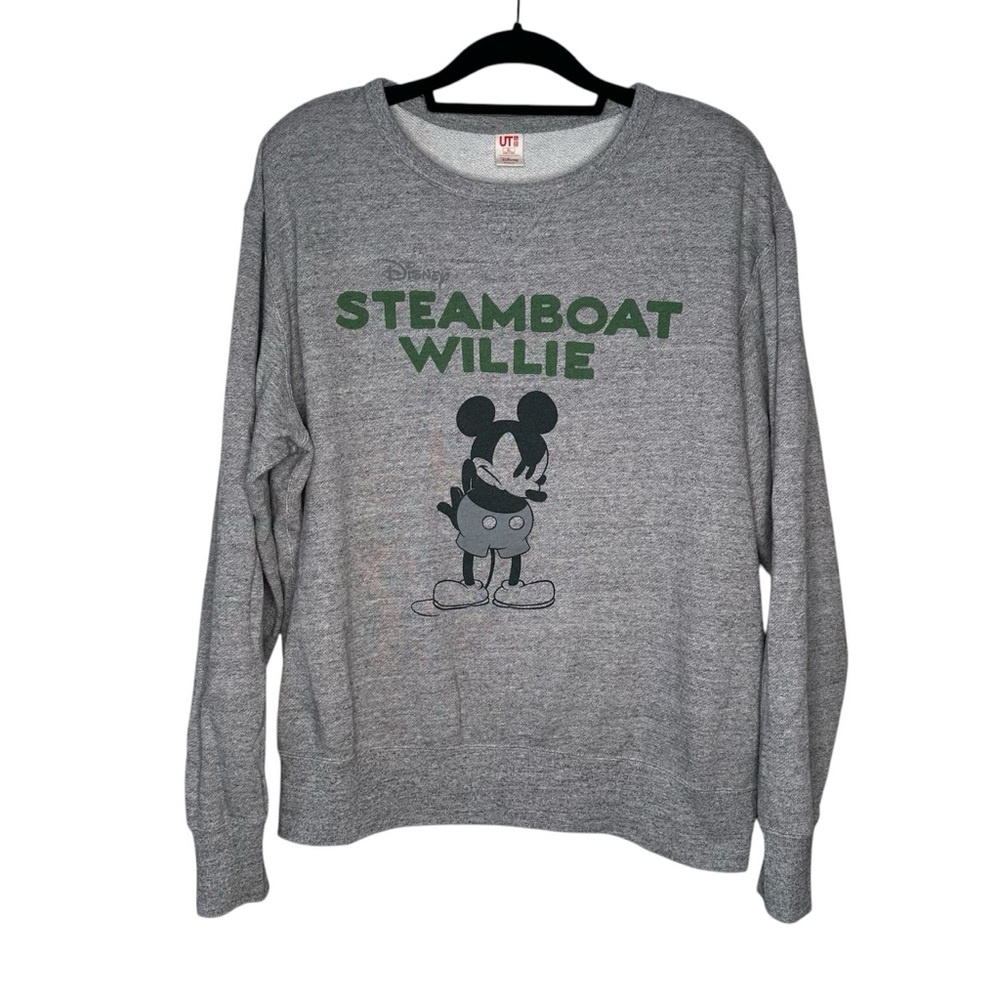 Uniqlo x Disney Steamboat Willie Mens Grey Sweatshirt XL